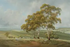 Beryl Guthrie, Sunlight and Shadows, Oil on Canvas Board
