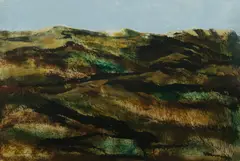 Untitled Landscape by Ray Crooke, Mixed Media on Paper, sold May 2020