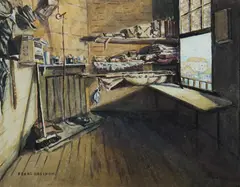 Pearl Sheldon, Watsons Bay Police Station,' c, 1930-40, Gouache