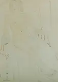 Edith Holmes, Nude in an Armchair, Pencil & W/Clr