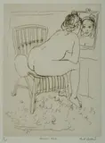 Paul Delprat, Mirror Nude, Etching 15/60