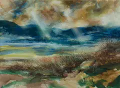 Riverina Gold by David Voigt, 1996, W/Clr & Pastel, offered May 2020