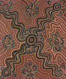 Maggie Poulson Naparrula, Ngarlajiyi Jukurrpa (Bush Carrot Dreaming), 1988, Acrylic on Linen
