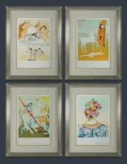 (4) by Salvador Dalí, Stone Lithograph in Colour 31/150 (4), sold May 2020