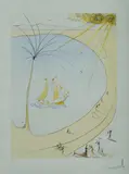 Cote D'Azur (Homage to Picasso) by Salvador Dalí, 1974, Coloured Etching E.A, sold May 2020