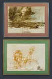 Claude Weisbuch, (2) 'l'Enlevement,' 1975, lithograph 8/50 (53x74.5cm); & 'Le Ciel de Lorraine, Sion,' 1976, lithograph 92/180 (54x74.5cm). Both with certificate of authenticity