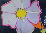 Purple Tropical Flower by Malcolm de Chazal, Gouache, sold May 2020