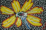 Yellow Tropical Flower by Malcolm de Chazal, Gouache, sold May 2020