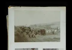 Evan Lumme, 65 Black & White Photographs of NSW Central Tablelands. Subjects incl. Lyndhurst Train Station, Carcoar Station, Belubula River, Cowra Convent etc. In original leather bound album. As inspected