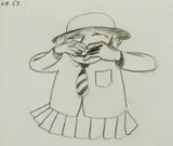 Charles Blackman, Schoolgirl Crying, 1953, Pencil