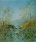 David Boyd, Child at Waterfall, c1970s/80s