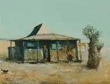 Sali Herman, Country Homestead, 1980, Oil on Canvas