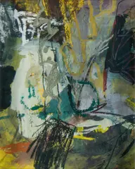 Liz Cuming, Diggins, Hill End, 1996, Acrylic & Pastel on Paper