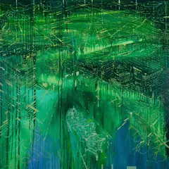 Jon Cattapan, Imagine a Raft (Hard R no.10), 2011, Oil & Acrylic on Linen