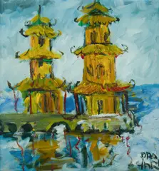 Asian Studies by Pro Hart, Oil on Board, offered Mar 2020