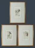 Donald Friend, (3), Pen & Ink (3)