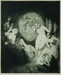 Beauty's Fortune by Norman Lindsay, 1920, Etching, Engraving, Aquatint & Stipple 9/50, sold Mar 2020