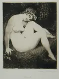 Dryad by Norman Lindsay, 1923, Etching & Stipple 18/55, sold Mar 2020