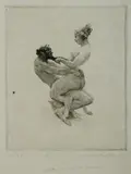 Afternoon of a Faun by Norman Lindsay, Etching & Stipple 24/50, sold Mar 2020