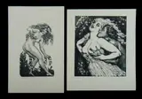 (2) by Norman Lindsay, Woodcut (2) 205/210, sold Mar 2020