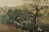John Roy Eldershaw, The Winding River, Oil on Canvas