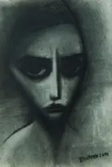Untitled, c by Robert Dickerson, 1960s, Charcoal, sold Mar 2020