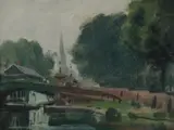 William Dargie, Little Venice, London,' c, 1930, Oil on Canvas on Board