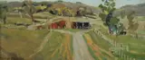 Constance Tempe Manning, Road to Homestead, Oil on Canvas on Board
