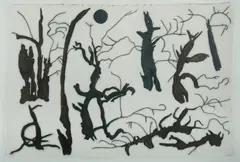 G W Bot, Haven of glyphs, 2008, W/Clr & Graphite on Colombe Paper