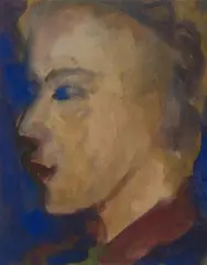 Quiet Moment - Young Man,' c by Danila Vassilieff, 1943/44, Gouache, sold Mar 2020