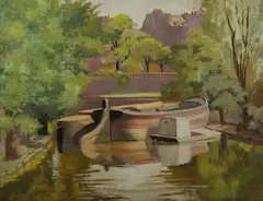 Nancy Kilgour, River Boats,' c, 1933, Oil on Ply