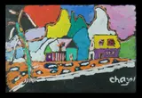 Malcolm de Chazal, Tropical Buildings & Palm Tree, Gouache
