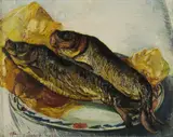 Hayley Lever, Two Fish on Platter