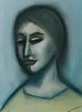 Robert Dickerson, Pensive Woman, Pastel