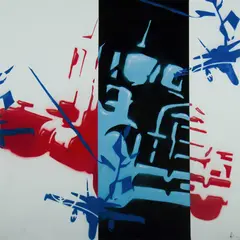 Untitled by Paul Davies, 2003, Enamel on Canvas, offered Mar 2020