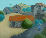 Anne Graham, Stone Houses on Hill, Corsica