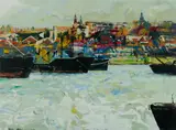 Patrick Carroll, Black Hulls: Glebe, Acrylic on Paper