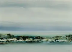 Geoffrey Dyer, Shallow Water, Binalong Bay III, W/Clr & Acrylic on Paper