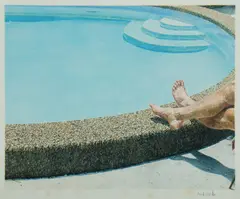 Brad Levido, Swimming Pool, Mixed Media on Paper