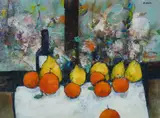 Robert Grieve, Still Life with Persimmons & Quinces