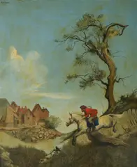 Lance Bressow, Rider, 1978, Oil on Canvas on Board