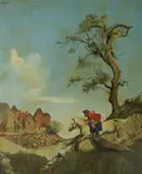 Lance Bressow, Rider, 1978, Oil on Canvas on Board