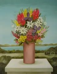 Frances Jones, Australian Wildflowers, Oil on Board