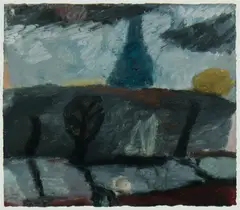 Ross Laurie, Sweeny's Hill - Day and Night, II of 3, 2007, Oil Stick on Paper