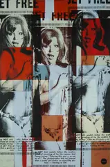 Nick Morris, Penny Set Free, 2010, Silkscreen & Collage on Board