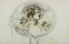 Charles Conder, Double Sided Sketch, Pencil, Pen & Ink