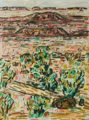 Jeffrey Makin, Landscape, 1982, Pastel