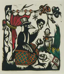 Bruce Gould, Australian Theatrical, 1980, Linocut A/P