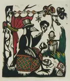 Bruce Gould, Australian Theatrical, 1980, Linocut A/P