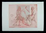 Louis Kahan, Allegory, 1985, Pencil dedication from the artist